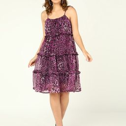 DODO & MOA Ethnic Motifs Print Shoulder Straps Georgette A-Line Dress-image-44