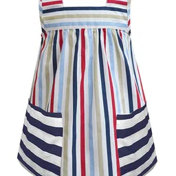 A.T.U.N Multicoloured Striped A-Line Dress-49