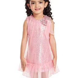 Peppermint Girls Sequined Net A-Line Dress-2