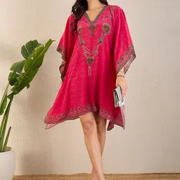 First Resort by Ramola Bachchan  Ethnic Motifs Above knee Kaftan-image-62