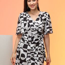 Globus Women V-Neck Crepe Wrap Dress-image-48