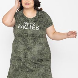 TITTLI Print Short Sleeves Round Neck Organic Cotton A-Line Dress-picture-55