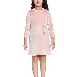 Peppermint Girls Self Design A-Line Dress-image-38
