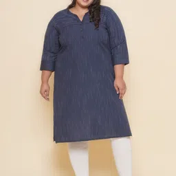 Kiaahvi by JOHN PRIDE Plus Size Abstract Printed Straight Kurta-50
