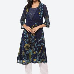 Biba Women Floral Printed Thread Work A-Line Kurta-picture-27