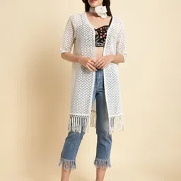 UnaOne Self Design Longline Shrug-32