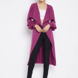 Hypernation Women Fuchsia Longline Shrug-image-84