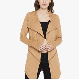 Hypernation Women Solid Long Sleeves Longline Shrug-picture-11