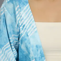 HANDICRAFT PALACE Striped Open Front Longline Shrug image 4