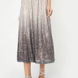 Kalki x Max Sequinned Embellished A-line Midi Skirt-picture-32