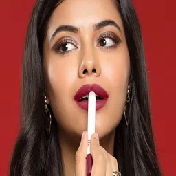 MyGlamm LIT Matte About It Lip Color with Sharpener 2.8g - Wine Tango image 3