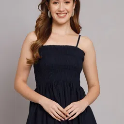 Vastralay Self Design Shoulder Strap A-Line Top-image-10