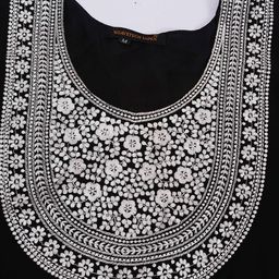 WEAVETECH IMPEX Woman Heavy Embroderied Chikankari Work Georgette Longline Top-image-69