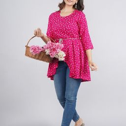 MANKSH Printed High-Low Longline Top image 5