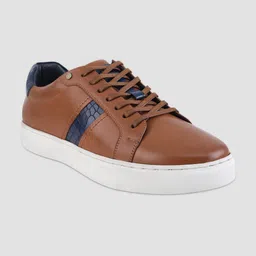 EZOK Men Colourblocked Leather Sneakers-picture-3