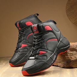 OFF LIMITS Men Colourblocked Comfort Insole Contrast Sole High Top Lace-Up Sneakers-picture-53