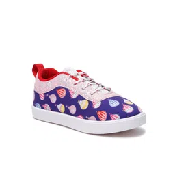 YK Girls Printed Canvas Contrast Sole Sneakers-58