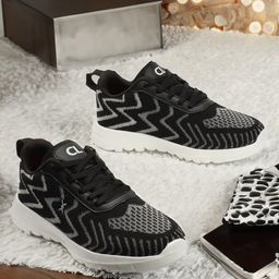 Carlton London sports Women Printed Lightweight Mesh Contrast Sole Sneakers-27