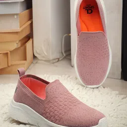 Carlton London sports Women Textured Lightweight Slip-On Sneakers-image-11