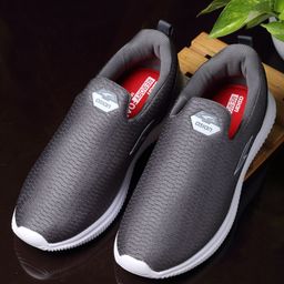 ASIAN Men Grey Woven Design Slip-On Sneakers-image-45