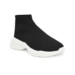 Mactree Men Black Woven Design Slip-On Sneakers image 5