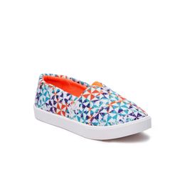 YK Girls Abstract Printed Canvas Contrast Sole Slip On Sneakers-26