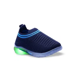NEOBABY Kids Textured First Walking LED Lightweight Slip-On Sneakers-32