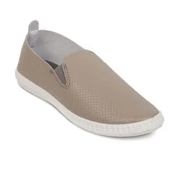 ICONICS Women Grey Perforations Slip-On Sneakers-57