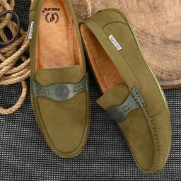 Prolific Men Green Solid Loafers-picture-36