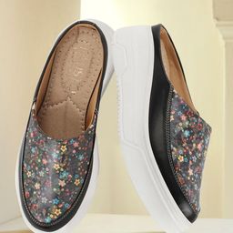 FAUSTO Women Printed PU Slip-On Sneakers-33