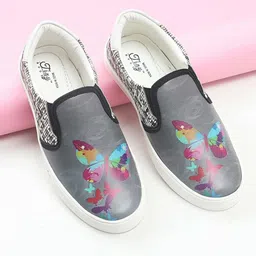 Tiny Bugs Girls Printed Slip-On Sneakers-47