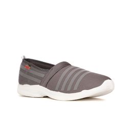 Bata Women Grey Striped Slip-On Sneakers-image-55