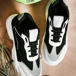 El Paso Men Black Colourblocked Sneakers-image-91