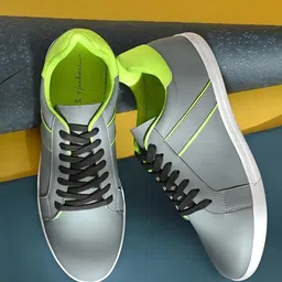 Mast & Harbour Men Grey Round Toe Lightweight Sneakers-28