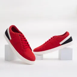 Mast & Harbour Men Red Colourblocked Lightweight Sneakers-image-62