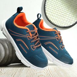 YK Boys Textured Lightweight Comfort Insole Contrast Sole Lace-Up Sneakers-32