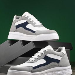 The Roadster Lifestyle Co. Men White Colourblocked Round Toe Lightweight Sneakers-image-29