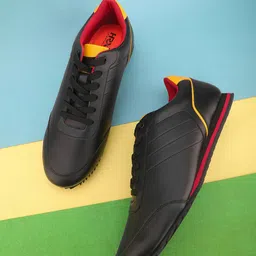 HRX by Hrithik Roshan Men Black & Red Retro Lightweight Comfort Insole Sneakers-picture-6