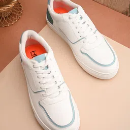 HRX by Hrithik Roshan Men White & Sea Green Lightweight Sneakers-image-26