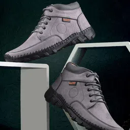 Mactree Men Lightweight Suede Mid-Top Sneakers-image-58