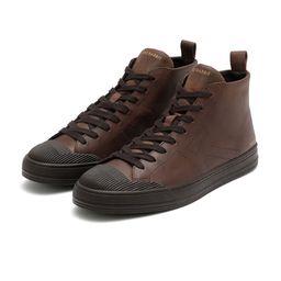 RARE RABBIT Men Leather High-Top Sneakers-41