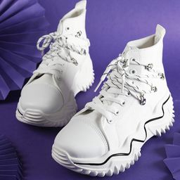 THE WHITE POLE Women Canvas Lightweight Mid-Top Sneakers-image-29