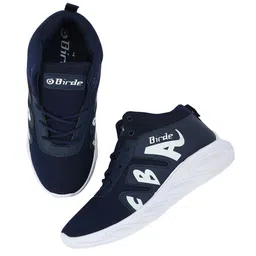 BIRDE Men Navy Blue Woven Design Sneakers-image-44