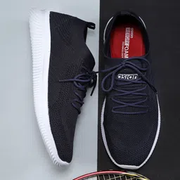 ASIAN Men Navy Blue Woven Design Sneakers-16