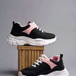 MOZAFIA Women Colourblocked Lace Up Lightweight Sneakers-image-24