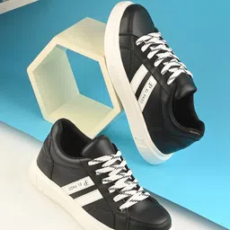 El Paso Women Faux Leather Casual Shoes Lace Up Sneakers-56
