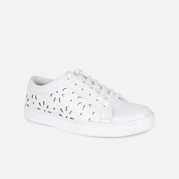 Tokyo Talkies Women Textured Comfort Insole Basics Sneakers With Laser Cuts-image-46