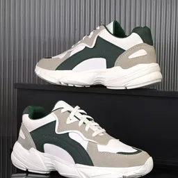 Mactree Men Colourblocked Lightweight Lace-up Sneakers-image-27