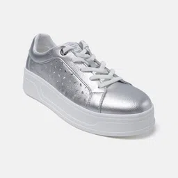 BAGATT Piper Evo Women Laser Cuts Round Toe Heeled Sneakers-40