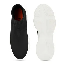 Mactree Men Black Woven Design Slip-On Sneakers image 3